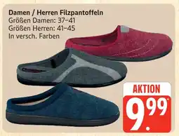Marktkauf Damen / herren filzpantoffeln Angebot