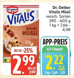 Marktkauf Dr. oetker vitalis müsli Angebot