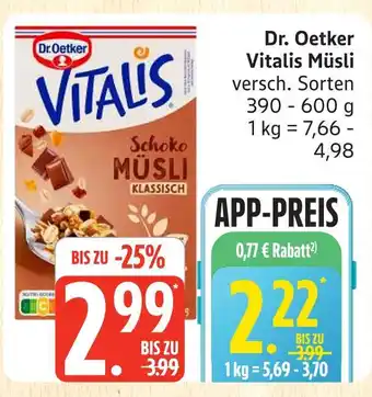 Marktkauf Dr. oetker vitalis müsli Angebot