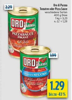 diska Oro di parma pizzasauce pikant Angebot