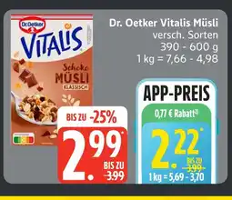 Edeka Dr. oetker vitalis müsli Angebot