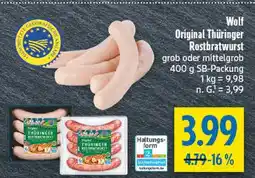 diska Wolf original thüringer rostbratwurst Angebot