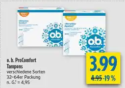 diska O.b. procomfort tampons Angebot