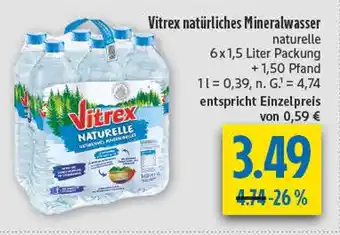 diska Vitrex natürliches mineralwasser naturelle Angebot