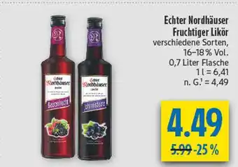 diska Echter nordhäuser fruchtiger likör Angebot