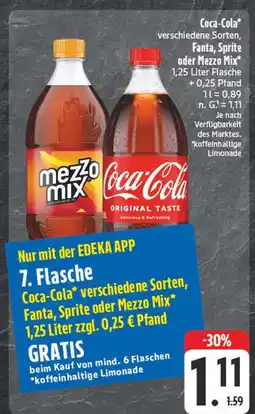 E-Center Coca-cola, fanta, sprite oder mezzo mix Angebot