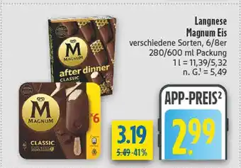 diska Langnese magnum eis classic Angebot