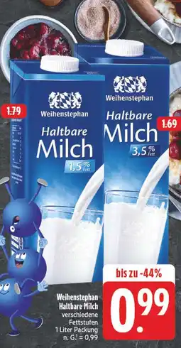 E-Center Weihenstephan haltbare milch 1,5% fett Angebot