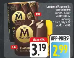 E-Center Langnese magnum eis Angebot