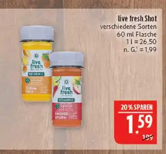 Marktkauf Live fresh shot Angebot