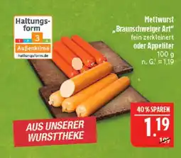 Marktkauf Mettwurst braunschweiger art Angebot