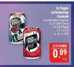Marktkauf Dr pepper koffeinhaltige limonade Angebot