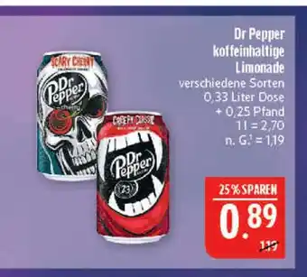 Marktkauf Dr pepper koffeinhaltige limonade Angebot