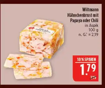 Marktkauf Wiltmann hähnchenbrust mit papaya Angebot