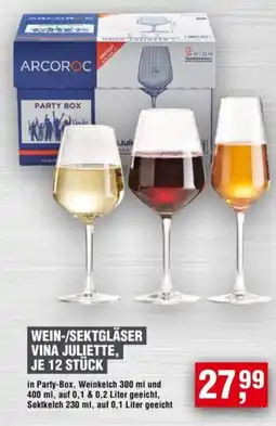Handelshof ARCOROC WEIN-/SEKTGLÄSER VINA JULIETTE, JE 12 STÜCK Angebot