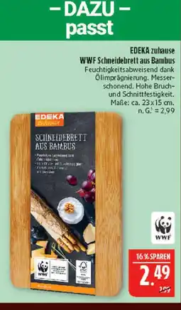 Marktkauf Edeka zuhause wwf schneidebrett aus bambus Angebot