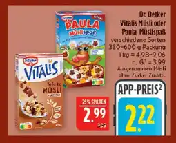 Marktkauf Dr. oetker vitalis müsli Angebot