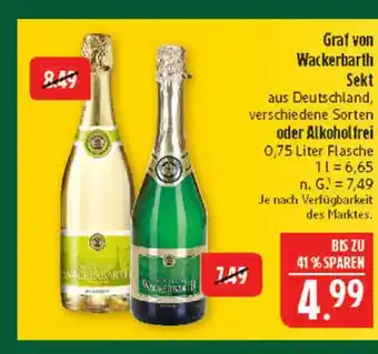 Marktkauf Graf von wackerbarth sekt verschiedene sorten Angebot
