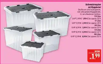 Marktkauf Aufbewahrungsbox mit klappdeckel Angebot