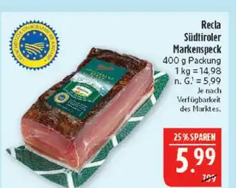 Marktkauf Recla südtiroler markenspeck Angebot
