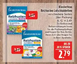 Marktkauf Klosterfrau reizhusten lutschtabletten Angebot
