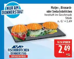 Marktkauf Matjes-, bismarck- oder seelachsbrötchen Angebot