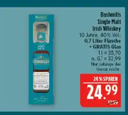 Marktkauf Bushmills single malt irish whiskey Angebot
