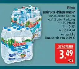 Marktkauf Vitrex natürliches mineralwasser Angebot