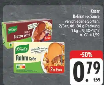 Edeka Knorr delikatess sauce Angebot
