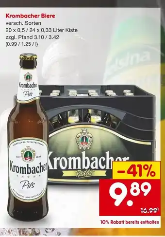 Netto Marken-Discount Krombacher biere Angebot