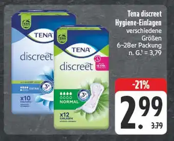 Edeka Tena discreet hygiene-einlagen Angebot
