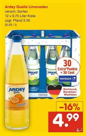 Netto Marken-Discount Ardey quelle limonaden Angebot