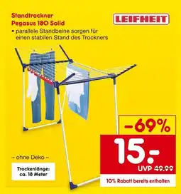 Netto Marken-Discount Leifheit standtrockner pegasus 180 solid Angebot