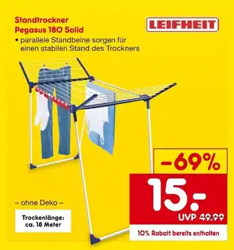 Netto Marken-Discount Leifheit standtrockner pegasus 180 solid Angebot