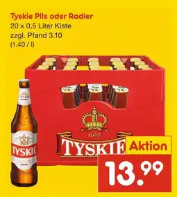 Netto Marken-Discount Tyskie pils oder radler Angebot