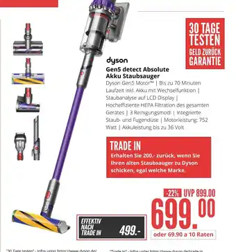Hirsch und Ille Dyson gen5 detect absolute akku staubsauger Angebot