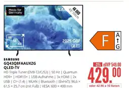 Hirsch und Ille Samsung gq43q8faauxzg qled-tv Angebot
