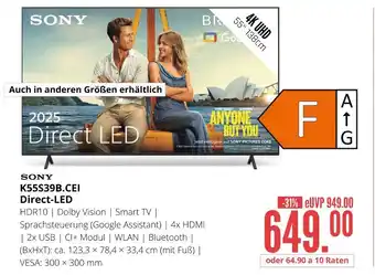 Hirsch und Ille Sony k55s39b.cei direct-led Angebot