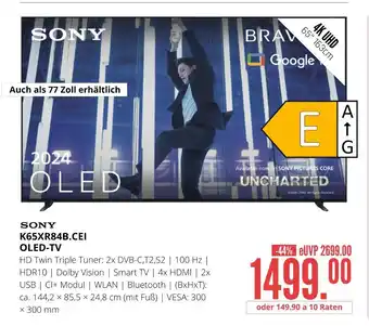 Hirsch und Ille Sony k65xr84b.cei oled-tv Angebot