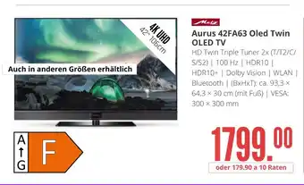Hirsch und Ille Metz aurus 42fa63 oled twin oled tv Angebot