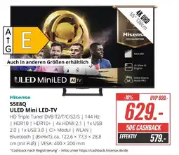 Hirsch und Ille Hisense 55e8q uled mini led-tv Angebot