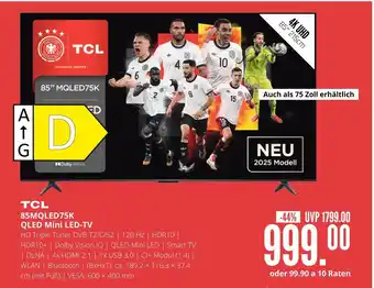 Hirsch und Ille Tcl 85mqled75k qled mini led-tv Angebot