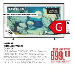 Hirsch und Ille Samsung gq55ls03fauxzg qled-tv Angebot