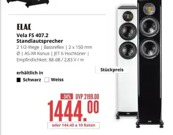 Hirsch und Ille Elac vela fs 407.2 standlautsprecher Angebot