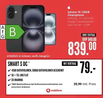 Hirsch und Ille Apple iphone 16 128gb smartphone Angebot