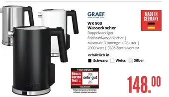 Hirsch und Ille Graef wk 900 wasserkocher schwarz Angebot