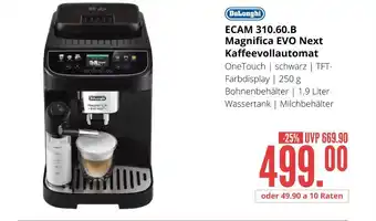 Hirsch und Ille Delonghi ecam 310.60.b magnifica evo next kaffeevollautomat Angebot