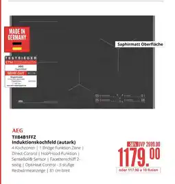 Hirsch und Ille Aeg tii84b1ffz induktionskochfeld (autark) Angebot