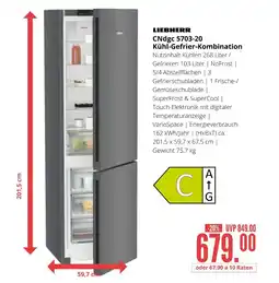 Hirsch und Ille Liebherr cndgc 5703-20 kühl-gefrier-kombination Angebot