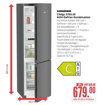 Hirsch und Ille Liebherr cndgc 5703-20 kühl-gefrier-kombination Angebot